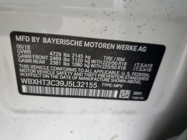 WBXHT3C39J5L32155 - 2018 BMW X1 XDRIVE28I WHITE photo 13