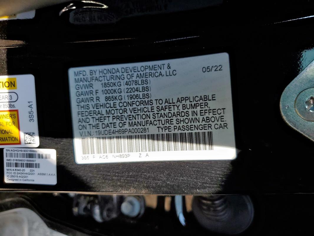 19UDE4H69PA000281 - 2023 ACURA INTEGRA A-SPEC TECH BLACK photo 12