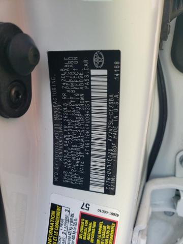 4T1G11BK4PU094351 - 2023 TOYOTA CAMRY SE NIGHT SHADE WHITE photo 12