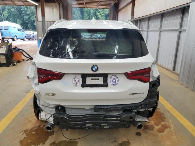 5UXTY5C03M9E47696 - 2021 BMW X3 XDRIVE30I WHITE photo 6