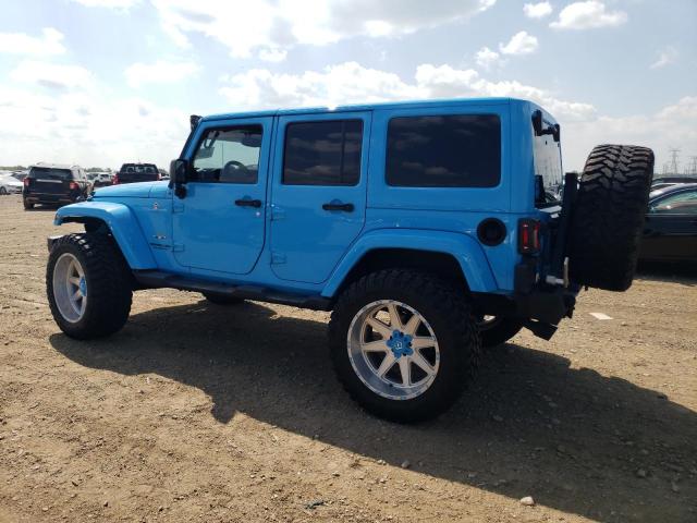 1C4HJWEG0HL605509 - 2017 JEEP WRANGLER UNLIMITED SAHARA BLUE photo 2