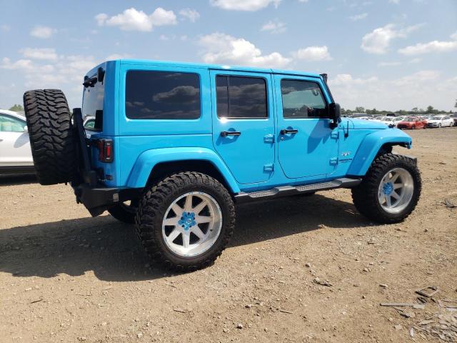 1C4HJWEG0HL605509 - 2017 JEEP WRANGLER UNLIMITED SAHARA BLUE photo 3