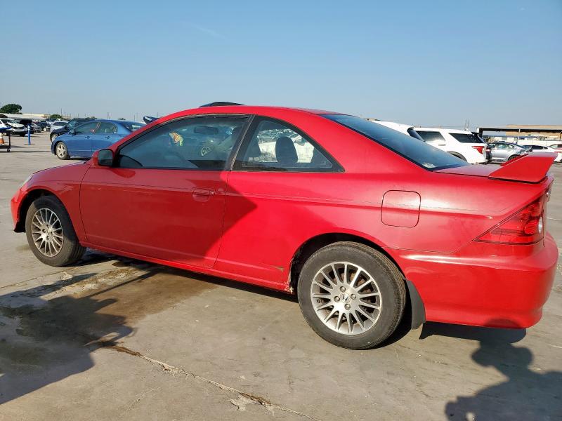 1HGEM22975L053237 - 2005 HONDA CIVIC EX RED photo 2