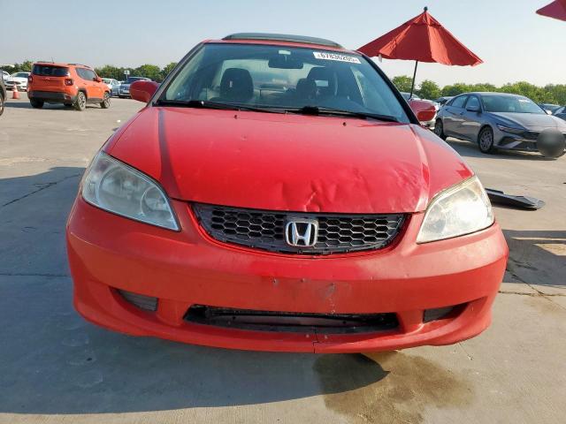 1HGEM22975L053237 - 2005 HONDA CIVIC EX RED photo 5