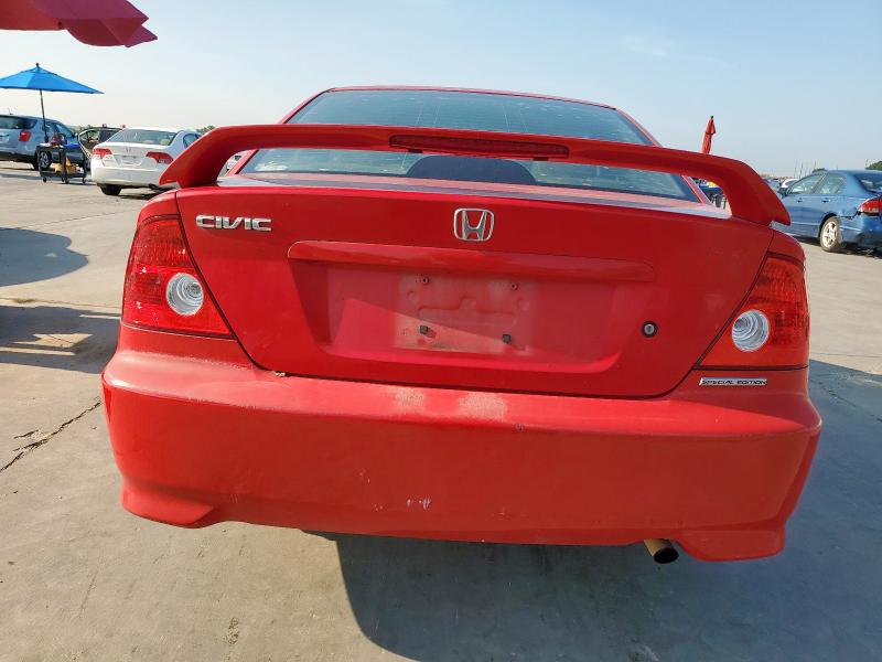 1HGEM22975L053237 - 2005 HONDA CIVIC EX RED photo 6