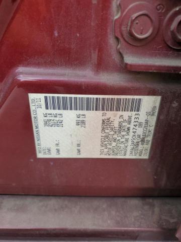 1N4AL2AP5CN474333 - 2012 NISSAN ALTIMA BASE 勃艮第红 照片 12