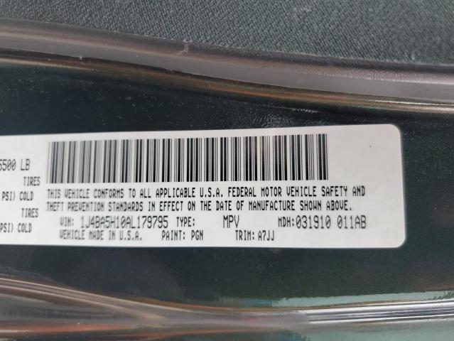 1J4BA5H10AL179795 - 2010 JEEP WRANGLER U SAHARA 绿色 照片 13