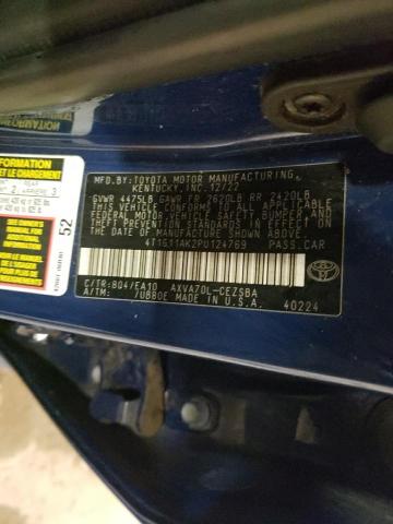 4T1G11AK2PU124769 - 2023 TOYOTA CAMRY SE NIGHT SHADE BLUE photo 12