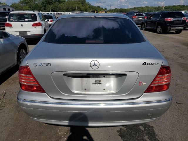 WDBNG83J16A480846 - 2006 MERCEDES-BENZ S 430 4MATIC SILVER photo 6