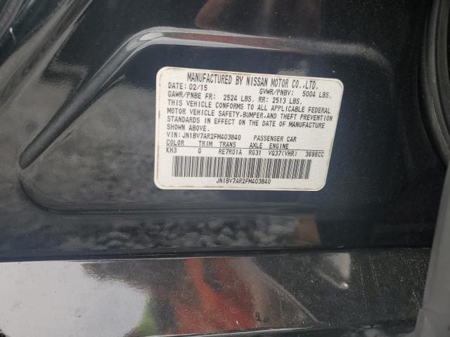 JN1BV7AR2FM403840 - 2015 INFINITI Q50 BASE BLACK photo 12