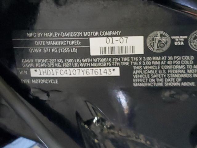 1HD1FC4107Y676143 - 2007 HARLEY-DAVIDSON FLHTCUI BLACK photo 9