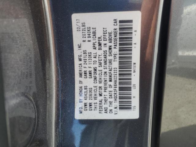 1HGCR3F86HA025333 - 2017 HONDA ACCORD EXL 灰色 照片 12