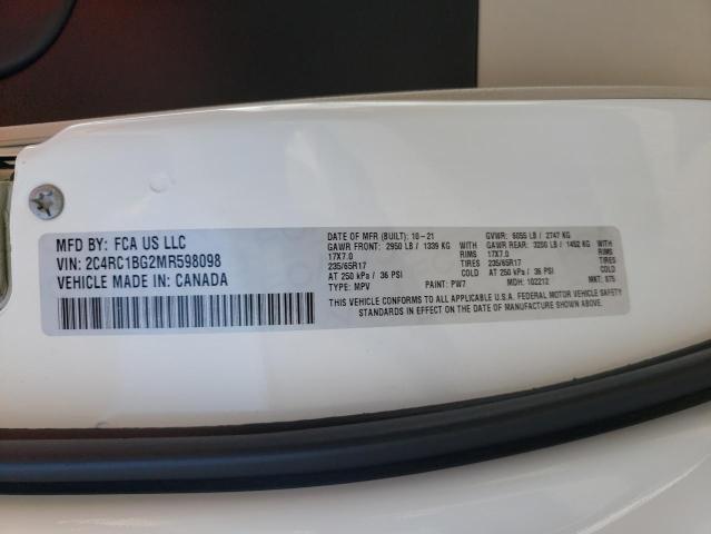 2C4RC1BG2MR598098 - 2021 CHRYSLER PACIFICA TOURING L 白色 照片 13