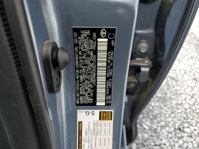 JTDEPMAE2N3012434 - 2022 TOYOTA COROLLA LE ლურჯი ფოტო 12