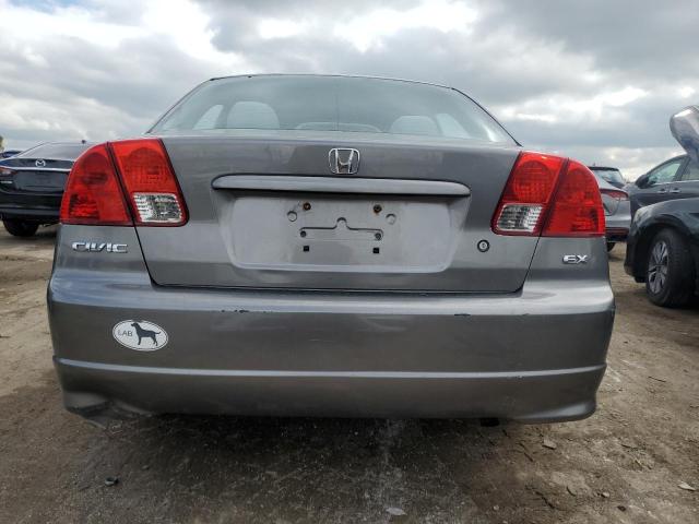 2HGES26754H619907 - 2004 HONDA CIVIC EX GRAY photo 6