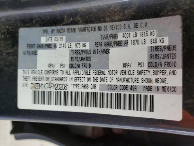 3MZBM1K74FM202081 - 2015 MAZDA 3 SPORT CHARCOAL photo 13