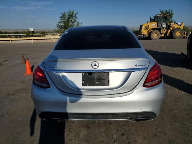 55SWF4KB3GU109304 - 2016 MERCEDES-BENZ C 300 4MATIC SILVER photo 6