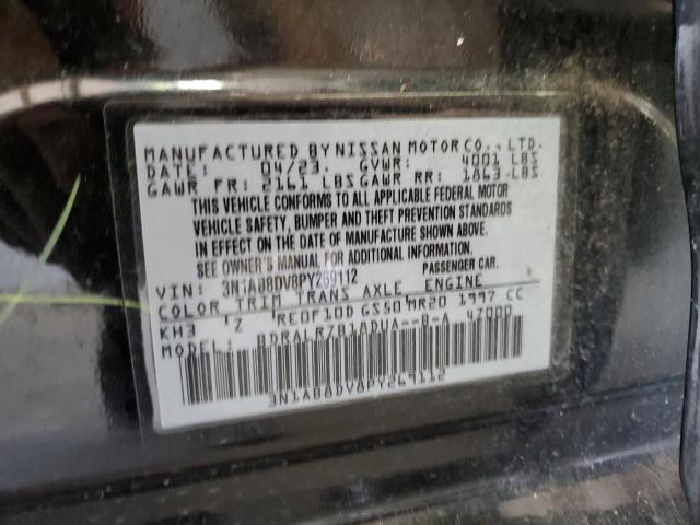 3N1AB8DV8PY269112 - 2023 NISSAN SENTRA SR BLACK photo 12