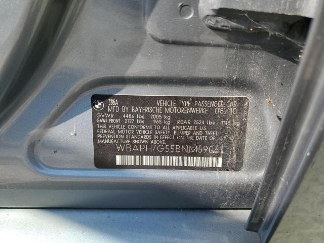 WBAPH7G55BNM59061 - 2011 BMW 328 I GRAY photo 12