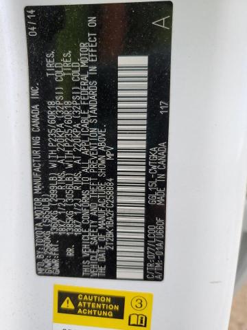 2T2BK1BA2FC258884 - 2015 LEXUS RX 350 BASE WHITE photo 14