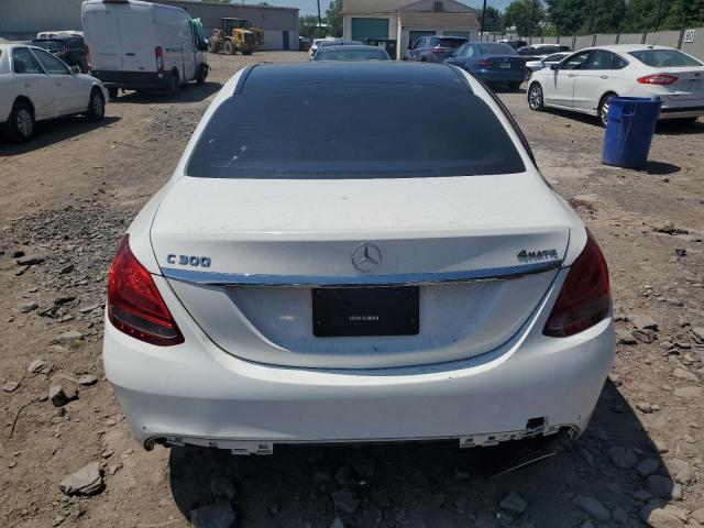 55SWF4KB7HU228426 - 2017 MERCEDES-BENZ C 300 4MATIC WHITE photo 6