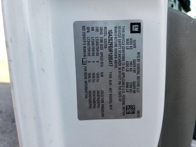 1GAZGZFG9F1285417 - 2015 CHEVROLET EXPRESS G3500 LS WHITE photo 13
