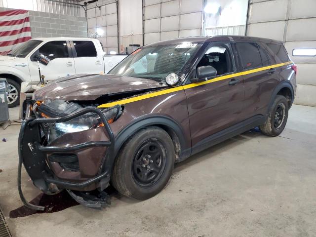 1FM5K8ABXLGD02093 - 2020 FORD EXPLORER POLICE INTERCEPTOR 棕色 照片 1