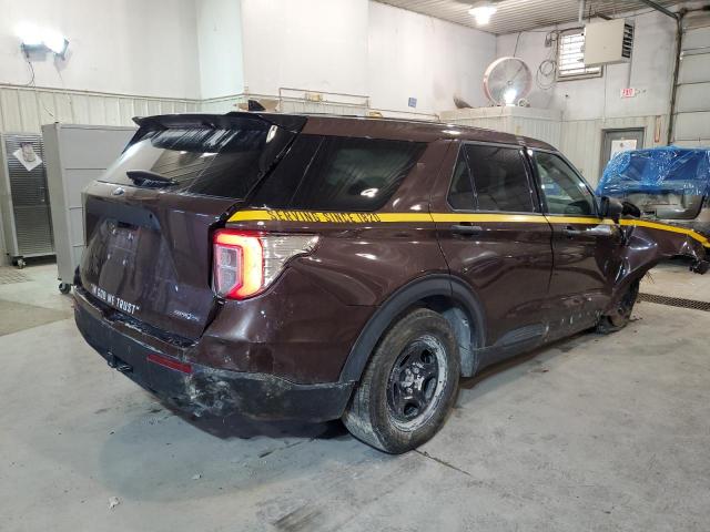 1FM5K8ABXLGD02093 - 2020 FORD EXPLORER POLICE INTERCEPTOR 棕色 照片 3