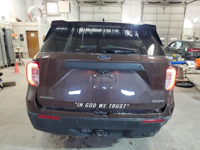 1FM5K8ABXLGD02093 - 2020 FORD EXPLORER POLICE INTERCEPTOR 棕色 照片 6