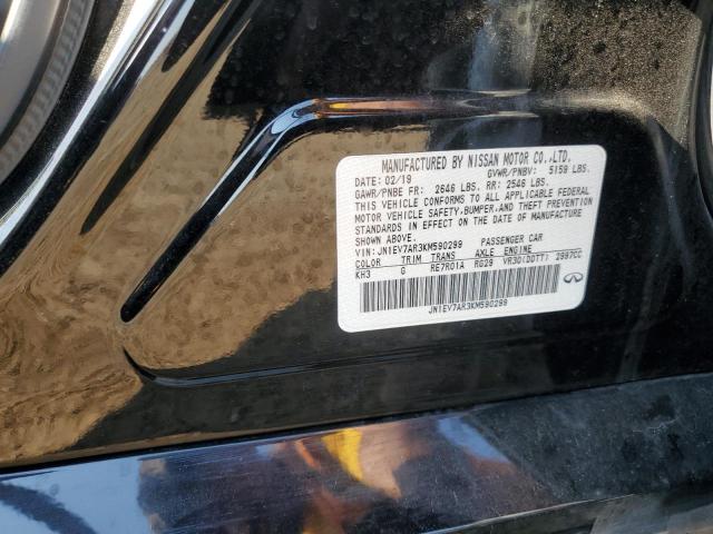 JN1EV7AR3KM590299 - 2019 INFINITI Q50 LUXE შავი ფოტო 13