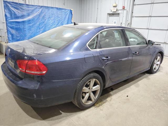1VWBP7A39CC038395 - 2012 VOLKSWAGEN PASSAT SE BLUE photo 3