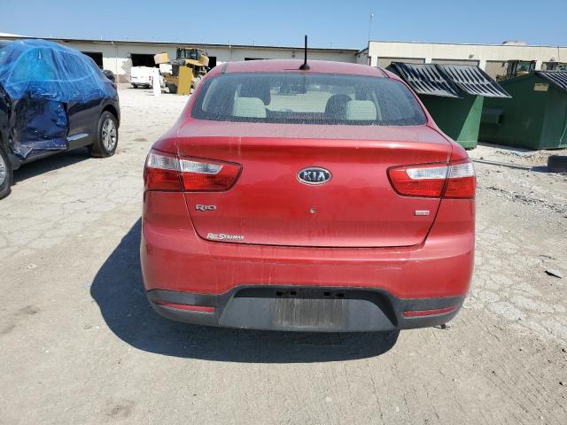 KNADM4A34C6085980 - 2012 KIA RIO LX RED photo 6