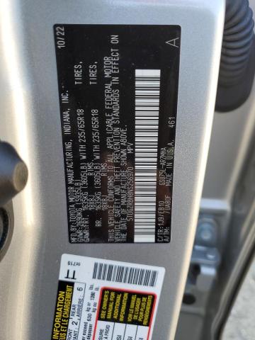 5TDGZRBH8NS256970 - 2022 TOYOTA HIGHLANDER XLE SILVER photo 12