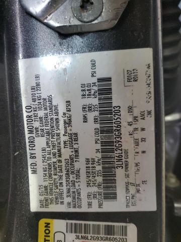 3LN6L2G93GR605203 - 2016 LINCOLN MKZ CHARCOAL photo 12