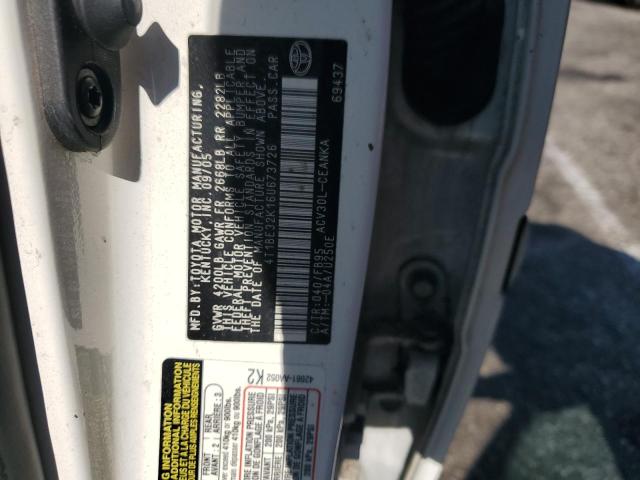 4T1BE32K16U673726 - 2006 TOYOTA CAMRY LE თეთრი ფოტო 12
