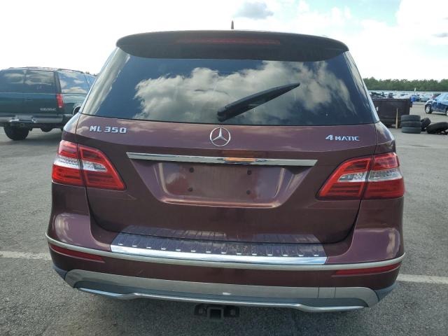 4JGDA5HB7DA249280 - 2013 MERCEDES-BENZ ML 350 4MATIC BURGUNDY photo 6