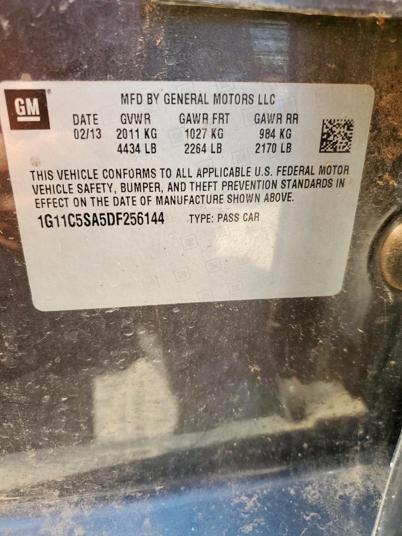 1G11C5SA5DF256144 - 2013 CHEVROLET MALIBU 1LT CHARCOAL photo 12