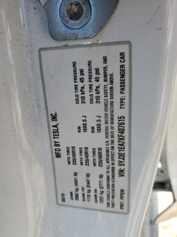5YJ3E1EA7KF407615 - 2019 TESLA MODEL 3 Ağ foto 13