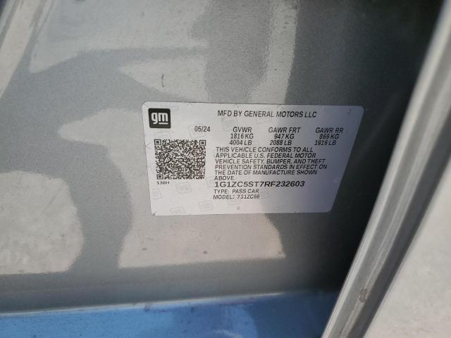 1G1ZC5ST7RF232603 - 2024 CHEVROLET MALIBU LS Күміс фото 12