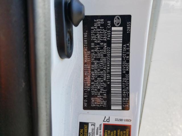 4T1BF1FK4HU356022 - 2017 TOYOTA CAMRY LE Ağ foto 12