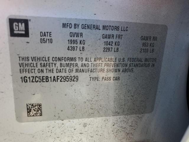 1G1ZC5EB1AF295929 - 2010 CHEVROLET MALIBU 1LT SILVER photo 12