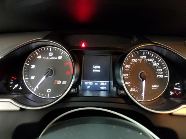 WAUCVAFR4CA001187 - 2012 AUDI S5 PREMIUM PLUS BLACK photo 9