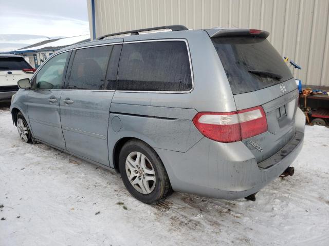 5FNRL38787B080290 - 2007 HONDA ODYSSEY EXL BLUE photo 2