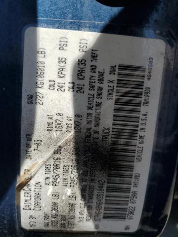 1D7HG48N84S510442 - 2004 DODGE DAKOTA QUAD SLT BLUE photo 12