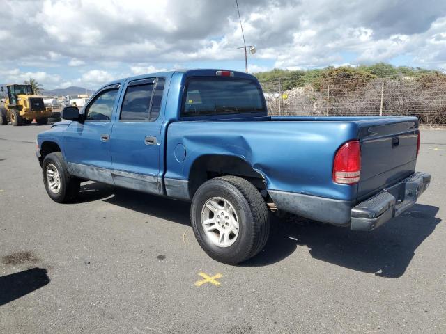1D7HG48N84S510442 - 2004 DODGE DAKOTA QUAD SLT BLUE photo 2