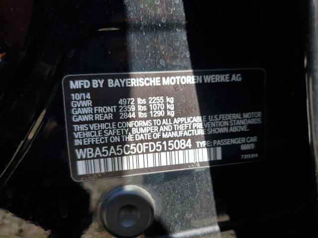 WBA5A5C50FD515084 - 2015 BMW 528I I BLACK photo 12