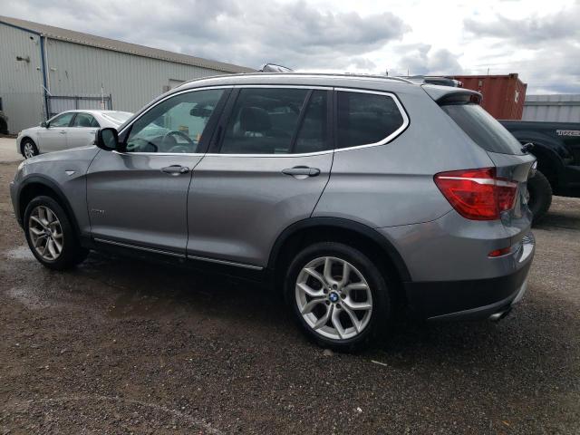 5UXWX9C51D0D00297 - 2013 BMW X3 XDRIVE28I GRAY photo 2