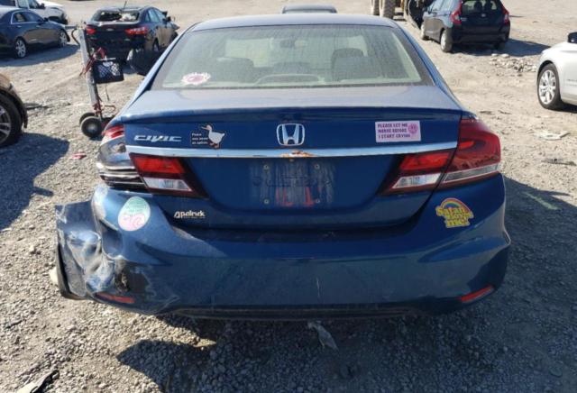 19XFB2F51EE086551 - 2014 HONDA CIVIC LX BLUE photo 6