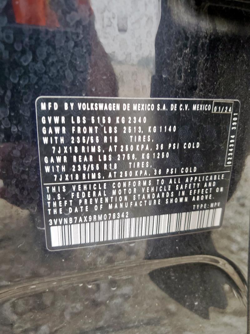 3VVNB7AX9RM078342 - 2024 VOLKSWAGEN TIGUAN SE Schwarz Foto 13