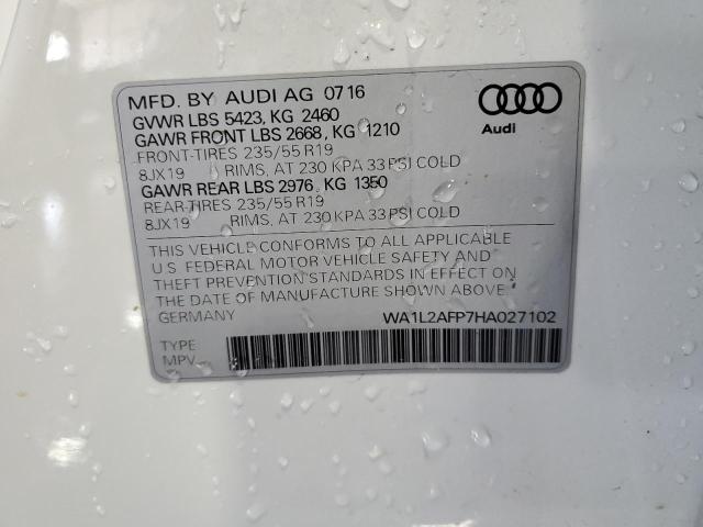 WA1L2AFP7HA027102 - 2017 AUDI Q5 PREMIUM PLUS Ağ foto 13